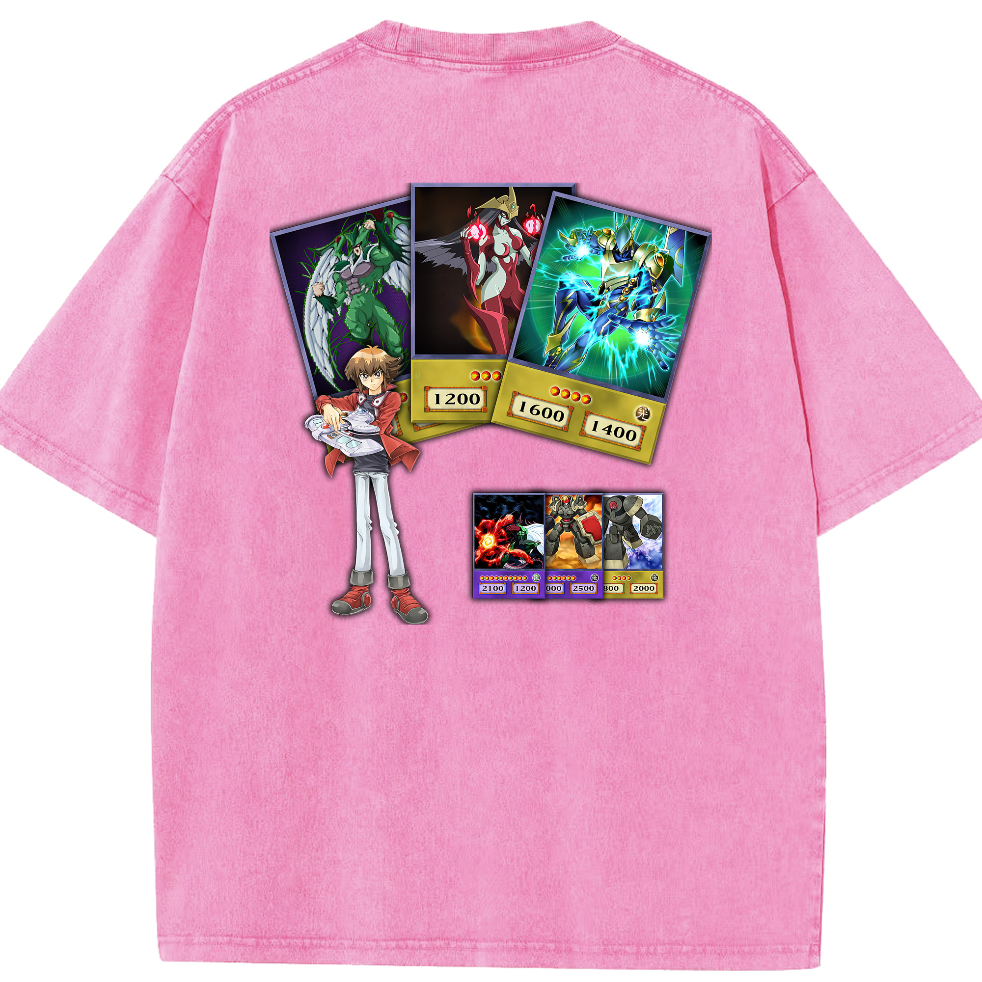 （画像用） 遊☆戯☆王 Yu-Gi-Oh! 綿100% ヴィンテージ風 半袖Tシャツ（背面プリント）